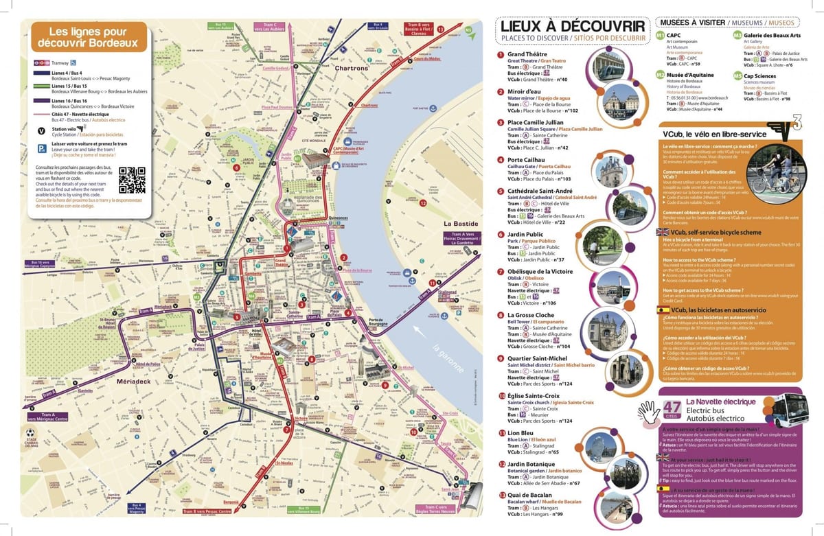 Bordeaux ferðamaður kort pdf