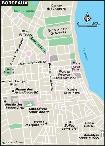 kort af Bordeaux garðinum
