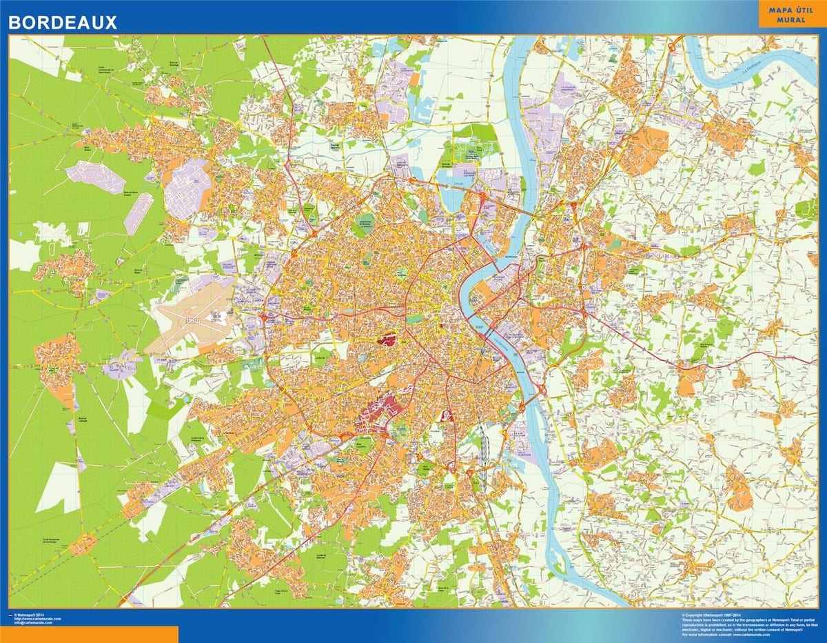 kort af Bordeaux geyma