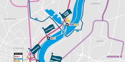 Kort af Bordeaux bátnum