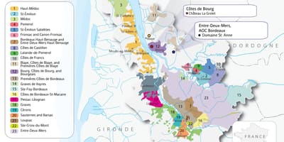 Kort af Bordeaux kastala
