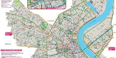 Kort af Bordeaux hjólinu