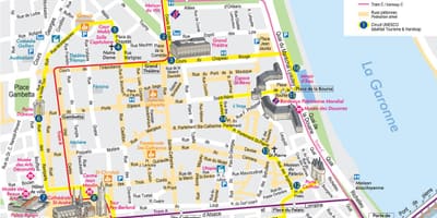 Kort af stað Bordeaux